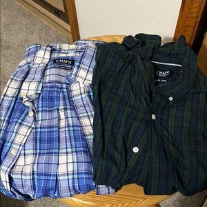 Chaps Men's Plaid Button-Down Shirts - Blue and Green